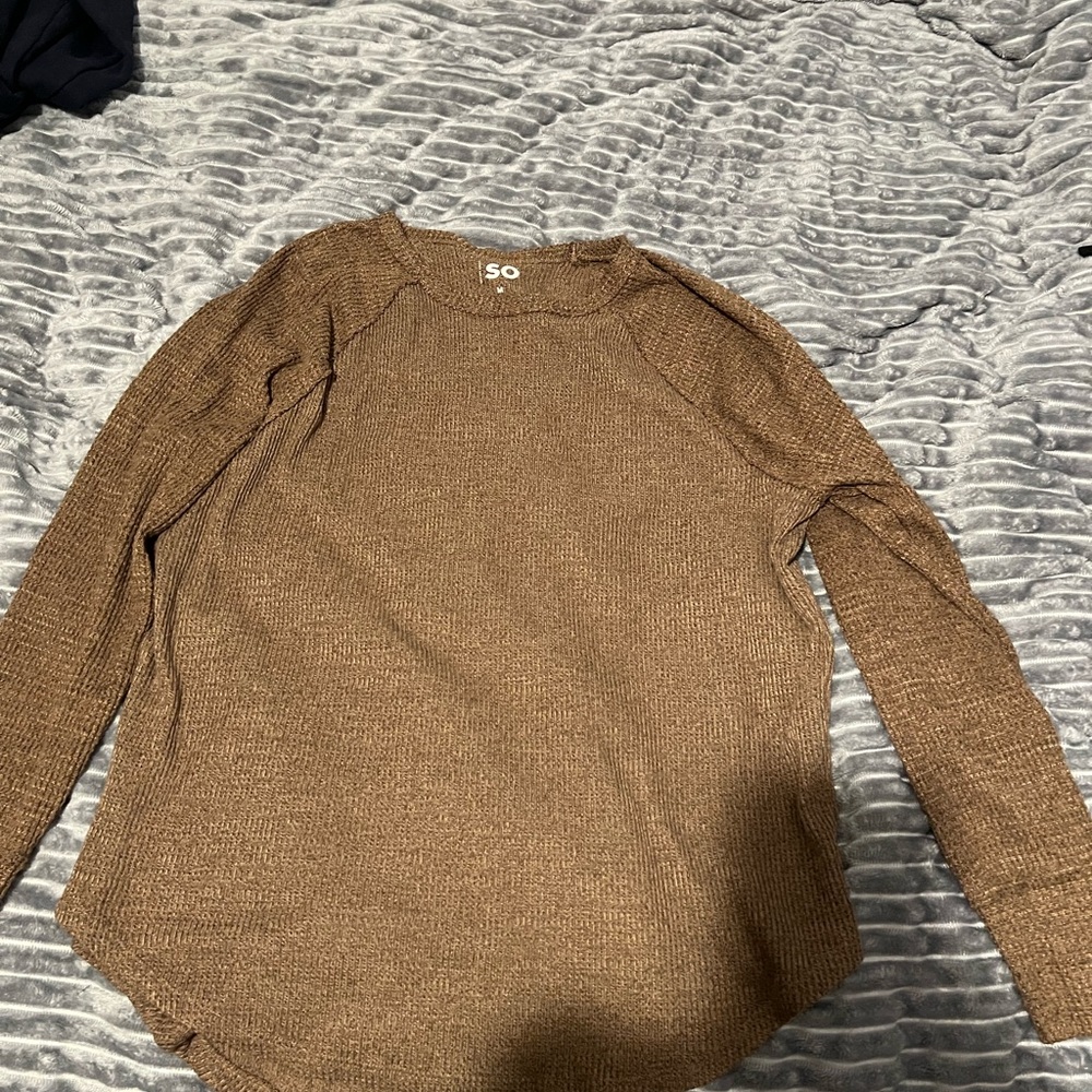 SO Woman’s Tan Crewneck Sweater